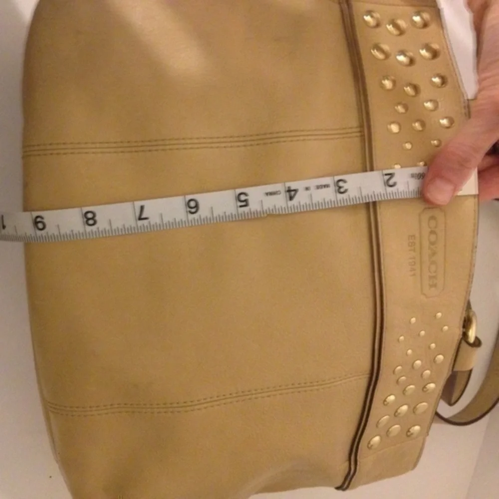 Coach studded leather bag